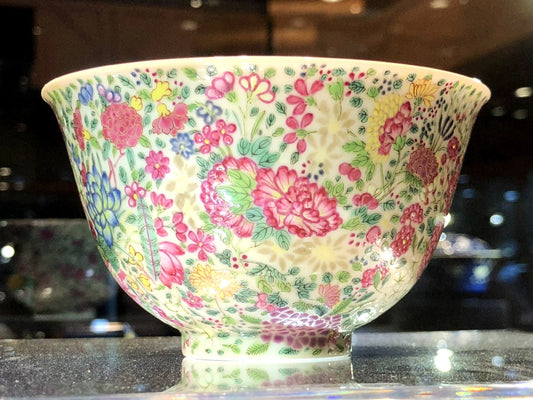 falangcai porcelain, fencai porcelain, famille rose porcelain, Qing dynasty porcelain, imperial porcelain, Yongzheng bowl, Kangxi porcelain, Beijing imperial workshops, Jingdezhen kilns, cloisonne enamel, Forbidden City porcelain