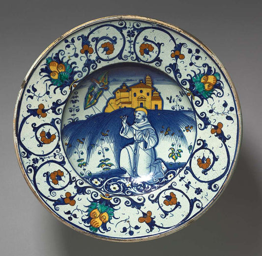 Deruta pottery history, medieval ceramics, archaic style pottery, Italian ceramic tradition, medieval pottery of Italy, Deruta ceramic art, history of Deruta ceramics, medieval Italian pottery designs, archaic Deruta vases, medieval ceramic production
