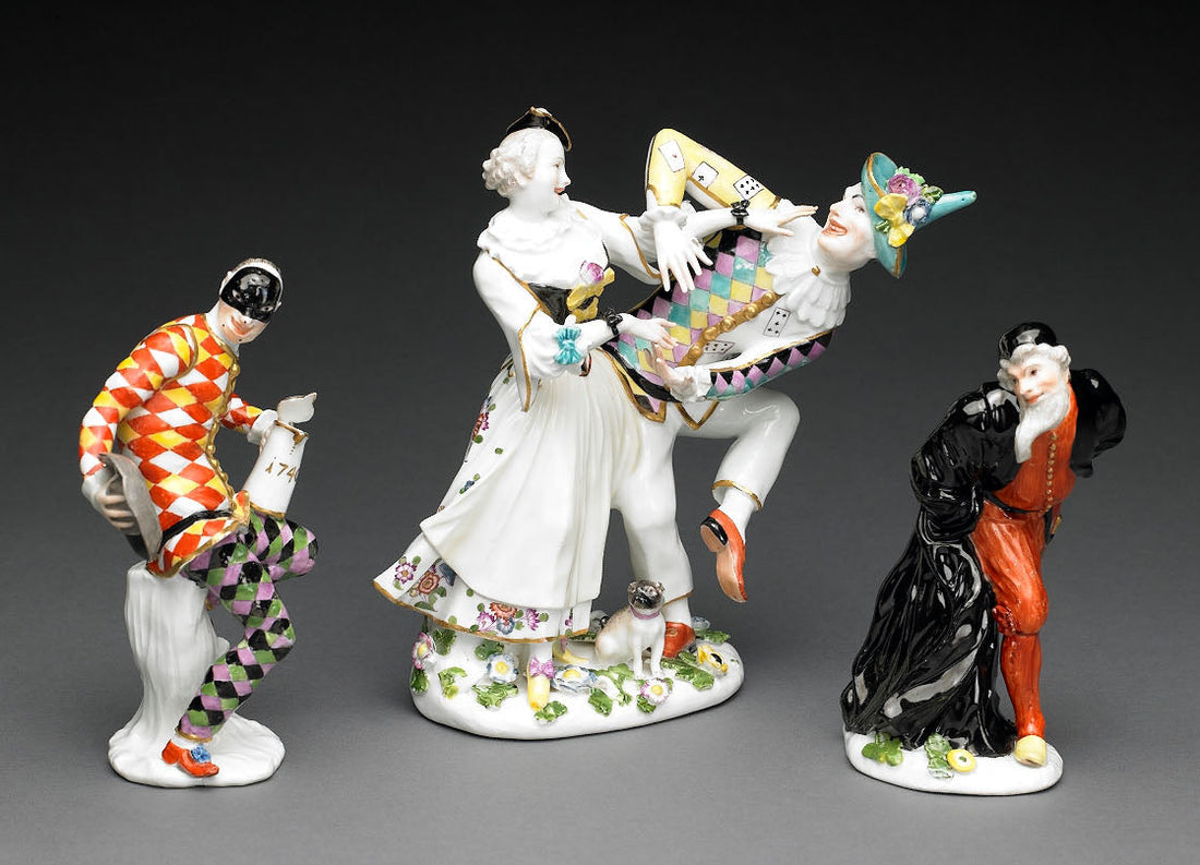 Meissen porcelain, antique porcelain, European ceramics, porcelain marks, collectible Meissen, Meissen factory, hard-paste porcelain, Meissen figurines, porcelain history, Meissen china, porcelain value, 18th century porcelain