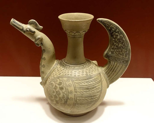 kendi vessel, ceramic water pot, Southeast Asian pottery, ancient water container, porcelain kendi, Asian trade ceramics, Song dynasty pottery, Ming dynasty porcelain, Qing dynasty export ware, Thai stoneware