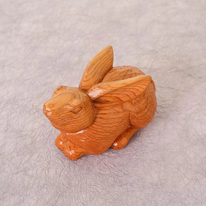 Ichii Itto Bori, Hiroshi Washizuka, Japanese wood carving, rabbit figurine, yew wood sculpture, traditional Japanese crafts, Hida region carving, hand-carved rabbit, Japanese folk art, wooden animal statue, Japanese lucky charm, Japanese prosperity symbol, handmade wood decor, collectible wooden figurine, Japanese artisan crafts, Japanese home ornament