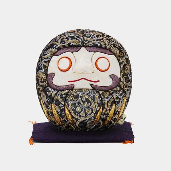 Edo Daruma doll, Nishijin-ori Daruma, Yuzen kimono Daruma, Kakinuma Dolls Daruma, Japanese lucky doll, traditional Daruma decoration, Japanese perseverance talisman, handmade Daruma Japan, kimono fabric Daruma, Japanese goal-setting charm, Edo Kimekomi doll, large decorative Daruma, cultural Japanese gift, handcrafted Daruma figure, Japanese home decor charm, Daruma doll for success, Japanese traditional crafts, good luck Daruma ornament, collectible Daruma Japan.