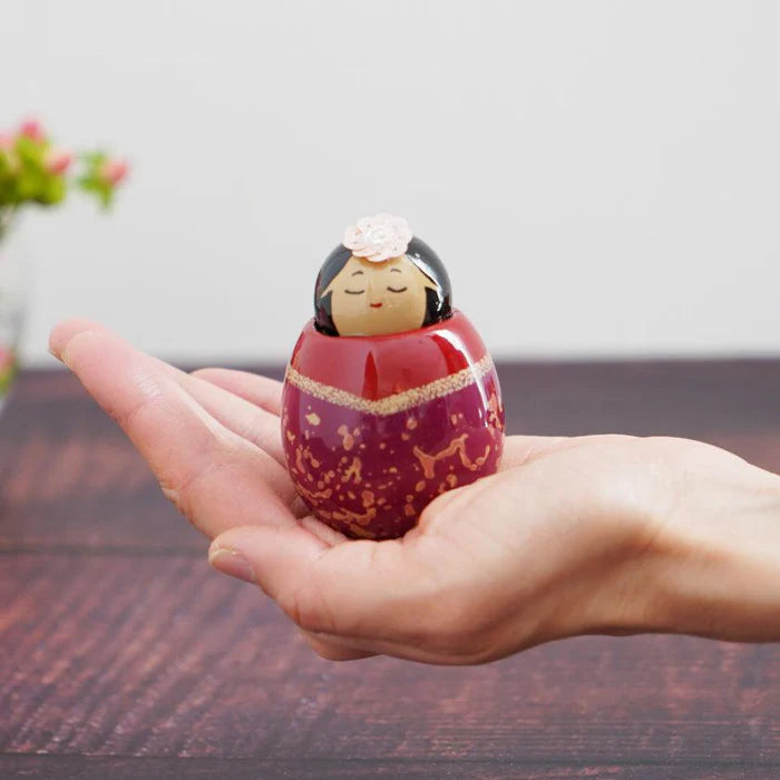 Japanese Hina dolls, Mini Hina decoration, Hinamatsuri doll set, Yasuharu Masukawa lacquer dolls, Tsugaru Nuri hina dolls, Japanese festival dolls, lacquerware Hina ornaments, handcrafted wooden Hina dolls, traditional Japanese Hina display, Aomori lacquer craft, Emperor and Empress doll set, Japanese seasonal decoration, karanuri lacquer dolls, collectible Japanese dolls