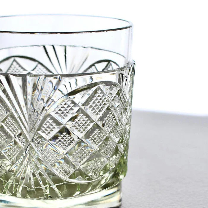Satsuma cut glass, Satsuma Vidro old glass, Japanese crystal glassware, handcrafted cut glass Japan, Edo period inspired glass, paulownia wood box glass, Japanese artisan tumbler, gold purple glass, gold red glass, indigo Satsuma glass, lapis lazuli cut glass, green crystal tumbler Japan, yellow crystal glassware, luxury Japanese gift glass, Kagoshima glass craft