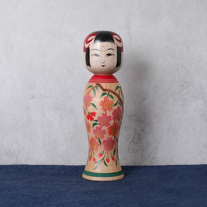 Tsuchiyu kokeshi, Akihiro Konno kokeshi, Japanese wooden doll, traditional kokeshi Japan, Taisho era kokeshi, cherry blossom kokeshi, Aizu makie kokeshi, Japanese folk art doll, handmade kokeshi doll, Fukushima crafts, black cat kokeshi, Japanese souvenir doll, maple wood kokeshi, Japanese decorative figurine, collectible kokeshi, Japan artisan doll, symbolic Japanese doll, protective Japanese ornament, Japanese cultural gift, handcrafted wooden doll Japan