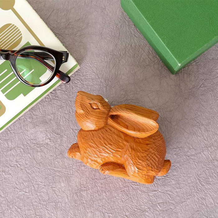 Ichii Itto Bori Yew Wood Rabbit | Japanese Hand-Carved Figurine