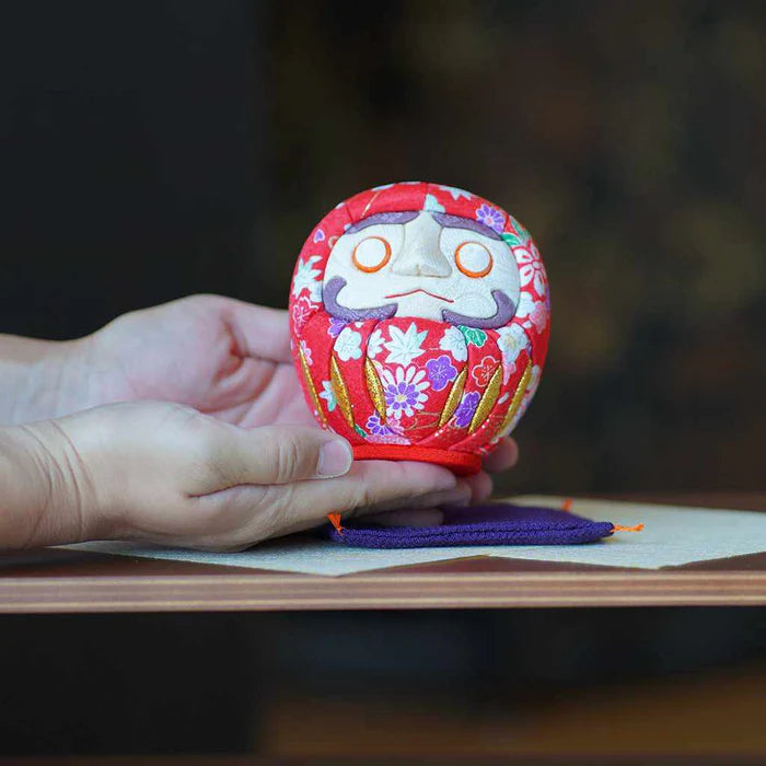 Edo Daruma doll, Nishijin-ori Daruma, Yuzen kimono Daruma, Kakinuma Dolls Daruma, Japanese lucky doll, traditional Daruma decoration, Japanese perseverance talisman, handmade Daruma Japan, kimono fabric Daruma, Japanese goal-setting charm, Edo Kimekomi doll, large decorative Daruma, cultural Japanese gift, handcrafted Daruma figure, Japanese home decor charm, Daruma doll for success, Japanese traditional crafts, good luck Daruma ornament, collectible Daruma Japan.