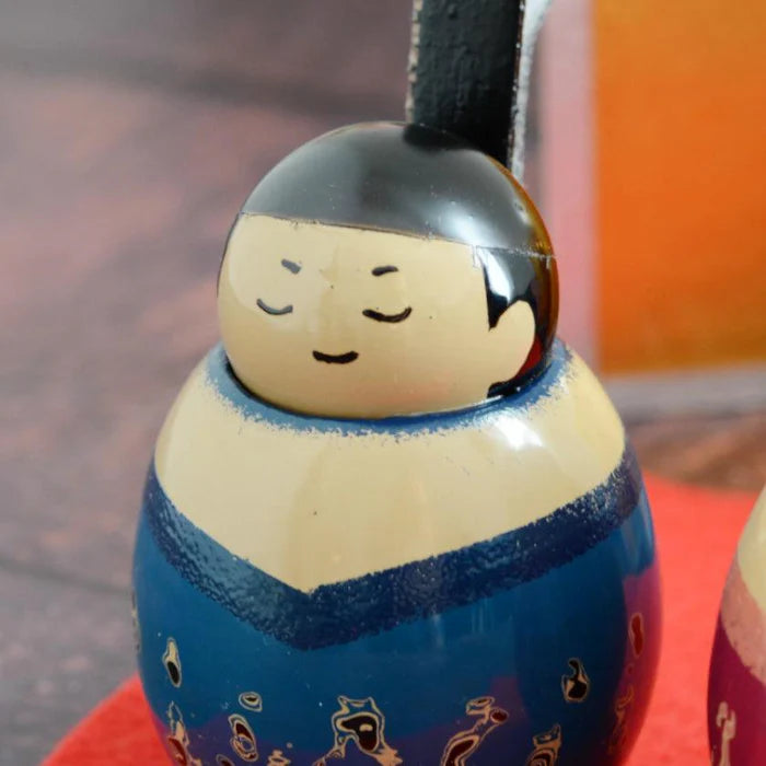 Japanese Hina dolls, Mini Hina decoration, Hinamatsuri doll set, Yasuharu Masukawa lacquer dolls, Tsugaru Nuri hina dolls, Japanese festival dolls, lacquerware Hina ornaments, handcrafted wooden Hina dolls, traditional Japanese Hina display, Aomori lacquer craft, Emperor and Empress doll set, Japanese seasonal decoration, karanuri lacquer dolls, collectible Japanese dolls