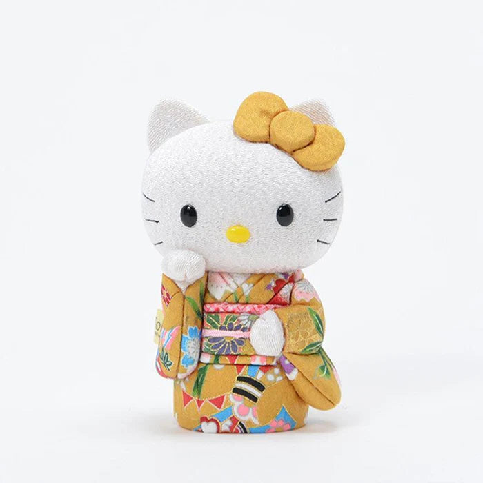Hello Kitty beckoning cat, Hello Kitty maneki-neko, kimekomi Hello Kitty, Japanese lucky cat doll, Kakinuma Dolls Hello Kitty, kimono Hello Kitty figurine, traditional Japanese Hello Kitty, Hello Kitty good luck charm, Hello Kitty fortune cat, Hello Kitty collectible doll, Hello Kitty cultural gift, maneki-neko with kimono, handmade Hello Kitty doll, Japanese Hello Kitty gift, Hello Kitty for health luck love wealth success