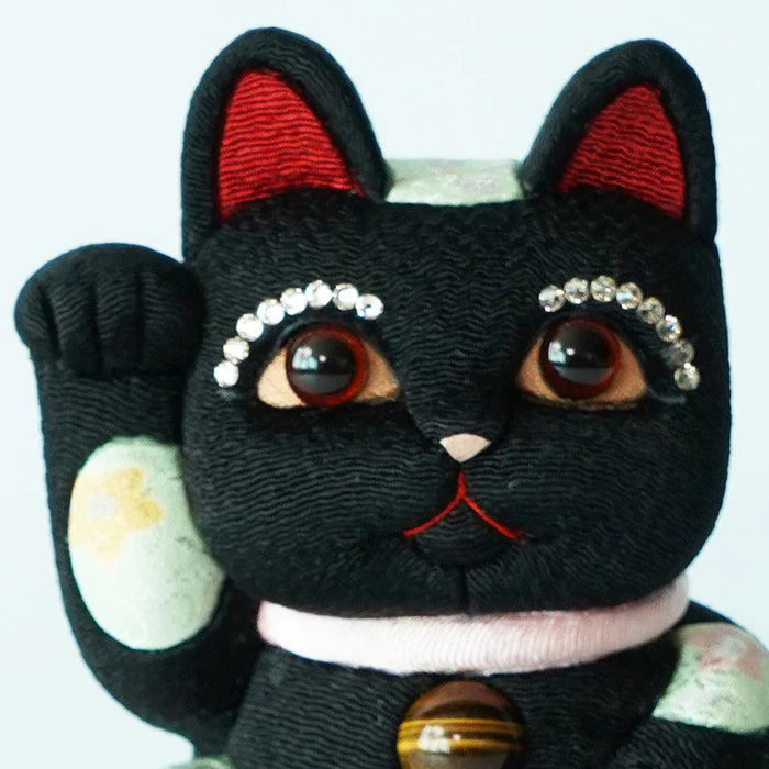 Maneki Neko Feng Shui, Feng Shui lucky cat, Edo Kimekomi beckoning cat, Japanese Feng Shui cat figurine, handcrafted lucky cat, Kakinuma Dolls Maneki Neko, Japanese prosperity charm, Feng Shui wealth cat, Japanese fabric Maneki Neko, traditional Japanese lucky cat, small Japanese lucky figurine, beckoning cat for health and wealth, Maneki Neko meaning colors, lucky cat for home and business, artisan Japanese lucky cat.