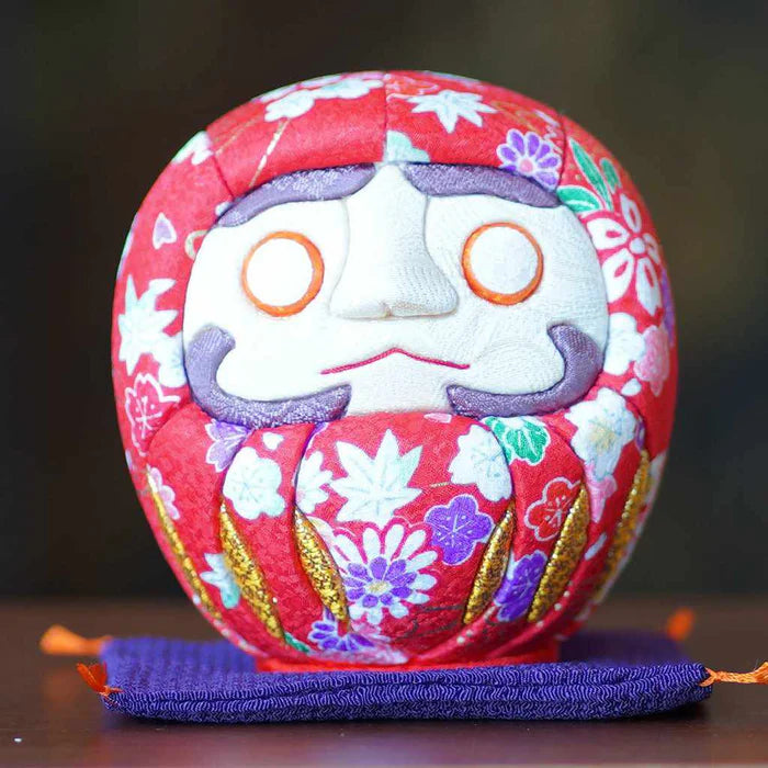 Edo Daruma doll, Nishijin-ori Daruma, Yuzen kimono Daruma, Kakinuma Dolls Daruma, Japanese lucky doll, traditional Daruma decoration, Japanese perseverance talisman, handmade Daruma Japan, kimono fabric Daruma, Japanese goal-setting charm, Edo Kimekomi doll, large decorative Daruma, cultural Japanese gift, handcrafted Daruma figure, Japanese home decor charm, Daruma doll for success, Japanese traditional crafts, good luck Daruma ornament, collectible Daruma Japan.