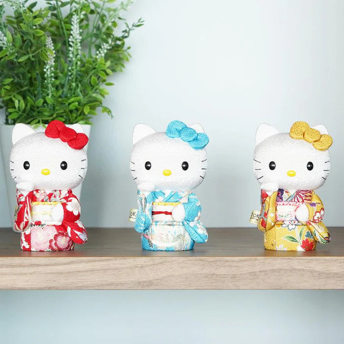 Hello Kitty beckoning cat, Hello Kitty maneki-neko, kimekomi Hello Kitty, Japanese lucky cat doll, Kakinuma Dolls Hello Kitty, kimono Hello Kitty figurine, traditional Japanese Hello Kitty, Hello Kitty good luck charm, Hello Kitty fortune cat, Hello Kitty collectible doll, Hello Kitty cultural gift, maneki-neko with kimono, handmade Hello Kitty doll, Japanese Hello Kitty gift, Hello Kitty for health luck love wealth success