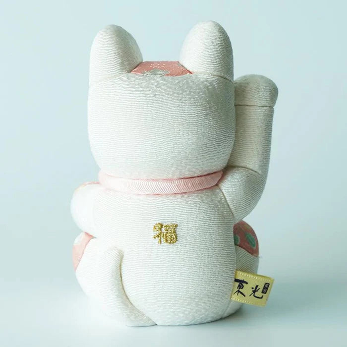 Maneki Neko Feng Shui, Feng Shui lucky cat, Edo Kimekomi beckoning cat, Japanese Feng Shui cat figurine, handcrafted lucky cat, Kakinuma Dolls Maneki Neko, Japanese prosperity charm, Feng Shui wealth cat, Japanese fabric Maneki Neko, traditional Japanese lucky cat, small Japanese lucky figurine, beckoning cat for health and wealth, Maneki Neko meaning colors, lucky cat for home and business, artisan Japanese lucky cat.