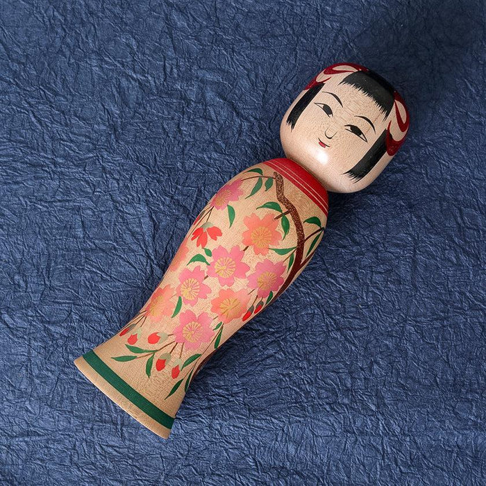 Tsuchiyu kokeshi, Akihiro Konno kokeshi, Japanese wooden doll, traditional kokeshi Japan, Taisho era kokeshi, cherry blossom kokeshi, Aizu makie kokeshi, Japanese folk art doll, handmade kokeshi doll, Fukushima crafts, black cat kokeshi, Japanese souvenir doll, maple wood kokeshi, Japanese decorative figurine, collectible kokeshi, Japan artisan doll, symbolic Japanese doll, protective Japanese ornament, Japanese cultural gift, handcrafted wooden doll Japan