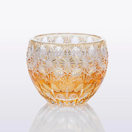 Edo Kiriko glass, Japanese cut glass, Kagami Crystal Edo Kiriko, Fuka crystal set, Junichi Nabetani glass, chrysanthemum glassware, tama kiku tsunagi pattern, amber crystal sake set, Japanese whiskey glasses, artisan crystal glass set, handmade Japanese barware, Edo cut glass pitcher and cups, luxury Japanese glassware, collectible Japanese crystal, traditional Japanese drinkware.