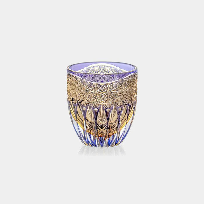 Edo Kiriko rocks glass, Hana Kagami whiskey glass, Japanese cut glass, Kagami Crystal glassware, Satoshi Nabetani Edo Kiriko, traditional Japanese whiskey glass, Japanese crystal tumbler, Edo cut glass whiskey tumbler, artisan Japanese rocks glass, handmade Japanese crystal glass, luxury whiskey glass Japan, Kasane-Irome glass, kaleidoscope cut glass, collectible Japanese drinkware, Japanese gift whiskey glass, crystal Edo Kiriko Japan