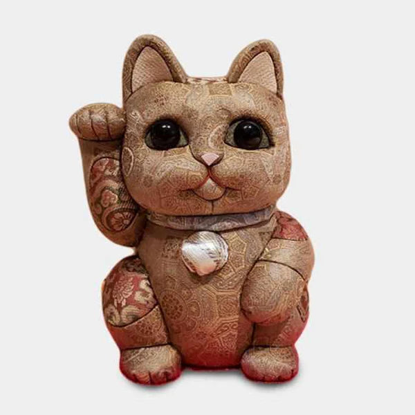 Maneki Neko silk doll, Yuzen black Maneki Neko, Nishijin-ori beckoning cat, luxury Japanese lucky cat, Kakinuma Dolls Maneki Neko, Edo Art Doll cat, Japanese prosperity charm, Swarovski crystal Maneki Neko, Japanese shop opening gift, extra-large beckoning cat ornament, handcrafted Japanese Maneki Neko, kimekomi style lucky cat, Japanese business success figurine, gold silk Maneki Neko, black floral Yuzen cat figurine, artisan Maneki Neko Japan, traditional Japanese good luck cat, handmade Japanese cultural