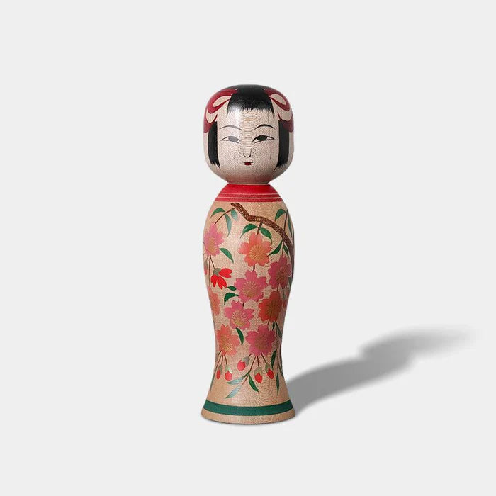 Tsuchiyu kokeshi, Akihiro Konno kokeshi, Japanese wooden doll, traditional kokeshi Japan, Taisho era kokeshi, cherry blossom kokeshi, Aizu makie kokeshi, Japanese folk art doll, handmade kokeshi doll, Fukushima crafts, black cat kokeshi, Japanese souvenir doll, maple wood kokeshi, Japanese decorative figurine, collectible kokeshi, Japan artisan doll, symbolic Japanese doll, protective Japanese ornament, Japanese cultural gift, handcrafted wooden doll Japan