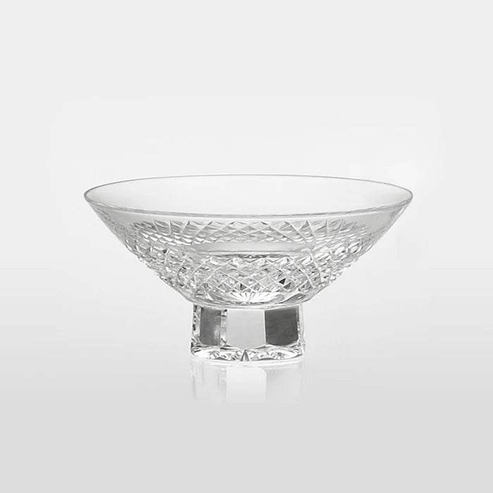 Edo Kiriko glass set, Japanese cut glass pitcher and cups, Kagami Crystal fish scale design, uroko pattern crystal glass, handcrafted Japanese crystalware, traditional Japanese cut glass, Edo Kiriko pitcher and bowl set, crystal serving set Japan, Ibaraki Kagami Crystal, Japanese gift crystal set, prosperity fish scale motif glassware, handmade Japanese glass pitcher, collectible Japanese crystal art