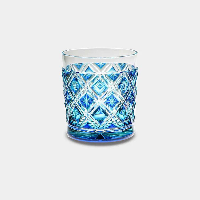 Satsuma Vidro, Satsuma Cut Glass, Japanese cut glass, double-covered lattice glass, crystal glass Japan, hand-cut Japanese glassware, paulownia box glass, Kagoshima glassware, Japanese artisan crystal, gradation glass Japan, green lapis glass, red lapis glass, brown Satsuma glass, Japanese gift glassware, collectible Japanese glass art