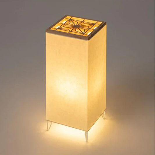 Washi lantern, Japanese paper lantern, Asanoha pattern lamp, Kumiko wooden lantern, Akita cedar lamp, Echizen washi light, Japanese floor lantern, traditional Japanese lighting, Japanese andon lamp, handcrafted Japanese lamp, hemp leaf motif lantern, Kumiko washi lamp, artisan Japanese lighting, Niigata handmade lantern, modern Japanese interior light, Ominato Bunkichi Shoten lamp, cultural Japanese lighting, Japanese wood and paper lantern