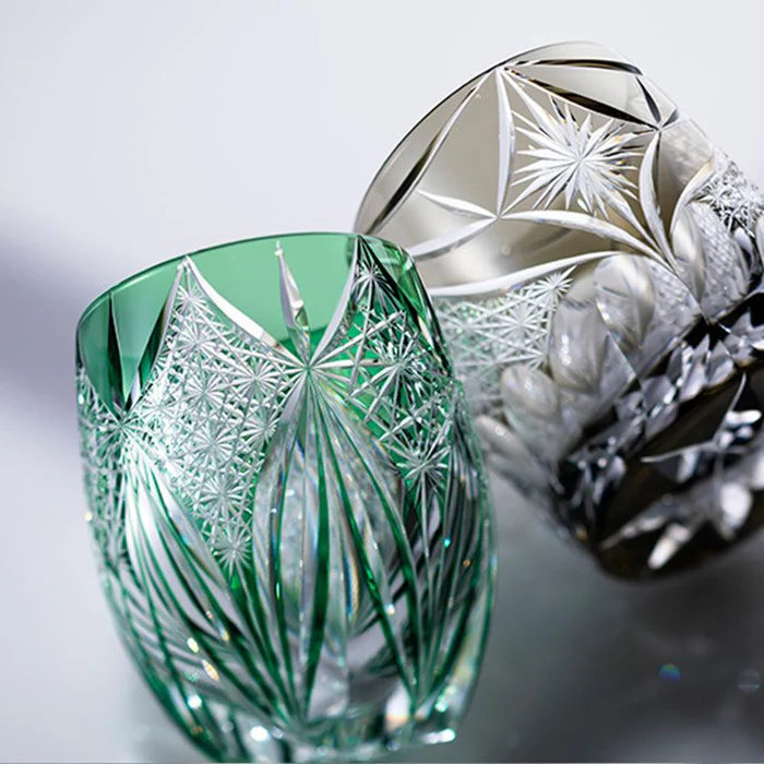 Edo Kiriko glass, Subaru rock glass, Japanese cut crystal, Kagami Crystal Edo Kiriko, Tatsuya Nemoto glassware, handcrafted Japanese crystal, Subaru constellation glass, Japanese glass art, luxury crystal glass Japan, traditional Japanese glassware, Edo Kiriko craftsmanship, symbolic Japanese crystal, hand-cut crystal glass, collectible Japanese glass, Subaru Edo cut glass