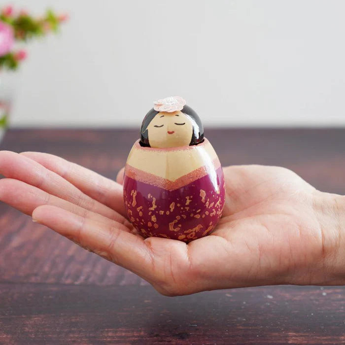 Japanese Hina dolls, Mini Hina decoration, Hinamatsuri doll set, Yasuharu Masukawa lacquer dolls, Tsugaru Nuri hina dolls, Japanese festival dolls, lacquerware Hina ornaments, handcrafted wooden Hina dolls, traditional Japanese Hina display, Aomori lacquer craft, Emperor and Empress doll set, Japanese seasonal decoration, karanuri lacquer dolls, collectible Japanese dolls