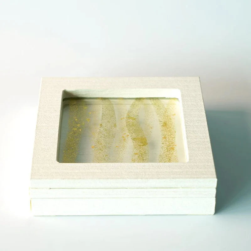 Japanese decorative panel, SUKIMA art panel, gold leaf glass art, silver leaf Japanese paper, Tokyo handmade decor, washi paper home decor, fusuma inspired decoration, modern Japanese interior design, Japanese wedding gift, Japanese housewarming gift, tabletop folding screen, artisan glass and wood panel, gold and silver foil decoration, traditional Japanese craftsmanship, handmade Japanese art display