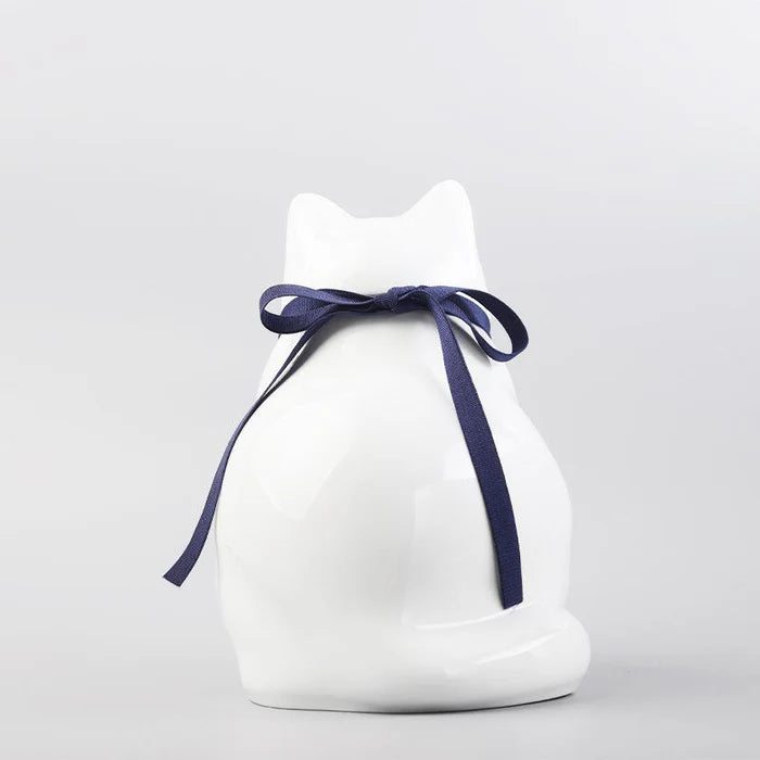 Maneki Neko coin bank, porcelain lucky cat bank, Hizen Yoshida Ware Maneki Neko, KataKoto beckoning cat, Japanese money box cat, black Maneki Neko bank, white Maneki Neko bank, Japanese store opening gift, ceramic cat coin bank, traditional Japanese porcelain cat, chubby lucky cat figurine, handcrafted Maneki Neko Japan, black gold lucky cat ornament, white navy Maneki Neko money bank, Japanese prosperity charm, artisan porcelain Maneki Neko.