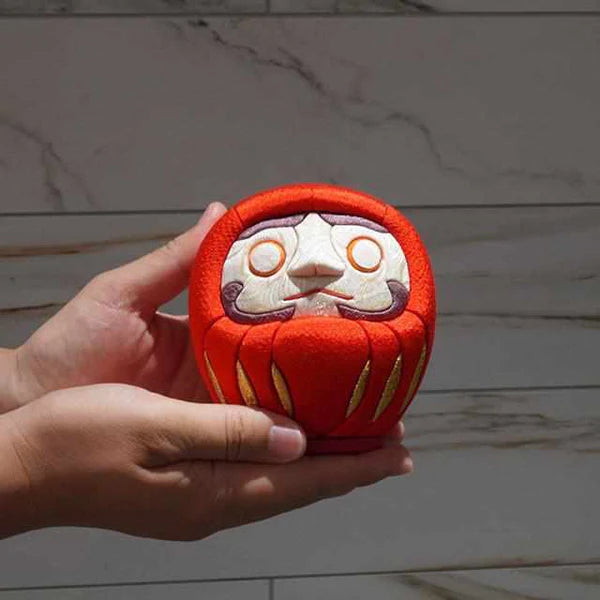 Edo Daruma doll, Nishijin-ori Daruma, Yuzen kimono Daruma, Kakinuma Dolls Daruma, Japanese lucky doll, traditional Daruma decoration, Japanese perseverance talisman, handmade Daruma Japan, kimono fabric Daruma, Japanese goal-setting charm, Edo Kimekomi doll, large decorative Daruma, cultural Japanese gift, handcrafted Daruma figure, Japanese home decor charm, Daruma doll for success, Japanese traditional crafts, good luck Daruma ornament, collectible Daruma Japan.
