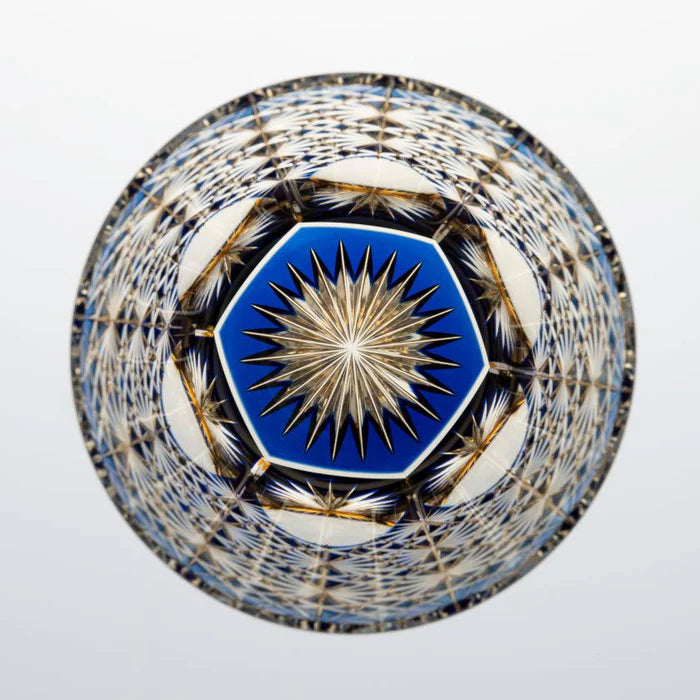 Edo Kiriko glass, Kagami Crystal rocks glass, Japanese cut glass, Kasaneirome Tamamai glass, Kasaneirome Ogiku glass, Hideaki Shinozaki Edo Kiriko, Junichi Nabetani Edo Kiriko, chrysanthemum glass Japan, kaleidoscope Edo Kiriko, Japanese artisan glassware, layered color crystal glass, handcrafted Edo faceted glass, luxury Japanese rocks glass, Ibaraki crystal glassware, Edo Kiriko collector glass