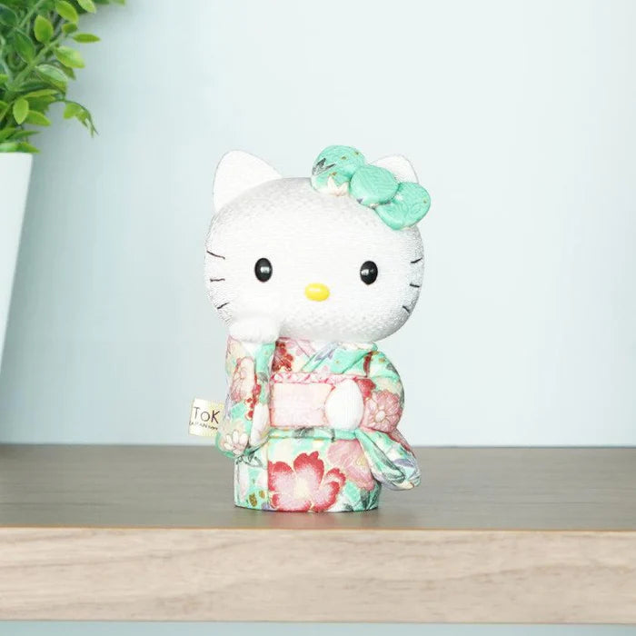 Hello Kitty beckoning cat, Hello Kitty maneki-neko, kimekomi Hello Kitty, Japanese lucky cat doll, Kakinuma Dolls Hello Kitty, kimono Hello Kitty figurine, traditional Japanese Hello Kitty, Hello Kitty good luck charm, Hello Kitty fortune cat, Hello Kitty collectible doll, Hello Kitty cultural gift, maneki-neko with kimono, handmade Hello Kitty doll, Japanese Hello Kitty gift, Hello Kitty for health luck love wealth success