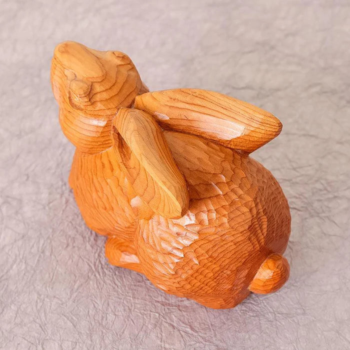 Ichii Itto Bori, Hiroshi Washizuka, Japanese wood carving, rabbit figurine, yew wood sculpture, traditional Japanese crafts, Hida region carving, hand-carved rabbit, Japanese folk art, wooden animal statue, Japanese lucky charm, Japanese prosperity symbol, handmade wood decor, collectible wooden figurine, Japanese artisan crafts, Japanese home ornament