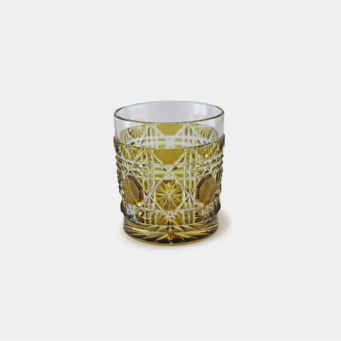 Satsuma cut glass, Satsuma Vidro old glass, Japanese crystal glassware, handcrafted cut glass Japan, Edo period inspired glass, paulownia wood box glass, Japanese artisan tumbler, gold purple glass, gold red glass, indigo Satsuma glass, lapis lazuli cut glass, green crystal tumbler Japan, yellow crystal glassware, luxury Japanese gift glass, Kagoshima glass craft