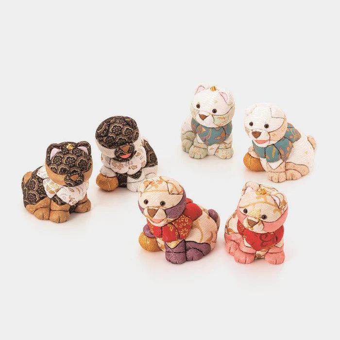 Komainu charms, Edo Kimekomi dolls, Japanese guardian lion dog, silk komainu figurine, Japanese shrine guardian statue, handmade komainu Japan, Kakinuma Dolls, paulownia wood komainu, Japanese protective charm, small komainu ornament, komainu home decor, traditional Japanese craft, Japanese silk inlay doll, Edo art doll, komainu gift Japan, guardian lion dog figurine, Japanese cultural talisman, handmade silk komainu, shrine protection charm, komainu collectible