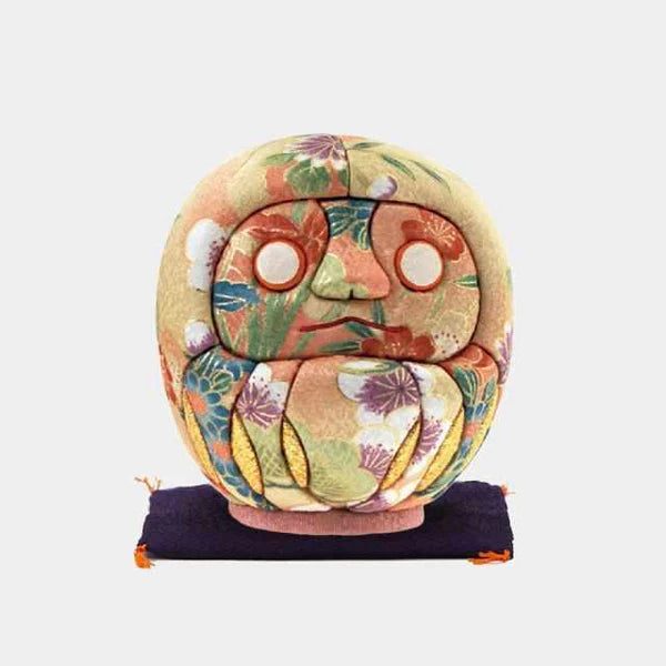 Edo Daruma doll, Nishijin-ori Daruma, Yuzen kimono Daruma, Kakinuma Dolls Daruma, Japanese lucky doll, traditional Daruma decoration, Japanese perseverance talisman, handmade Daruma Japan, kimono fabric Daruma, Japanese goal-setting charm, Edo Kimekomi doll, large decorative Daruma, cultural Japanese gift, handcrafted Daruma figure, Japanese home decor charm, Daruma doll for success, Japanese traditional crafts, good luck Daruma ornament, collectible Daruma Japan.