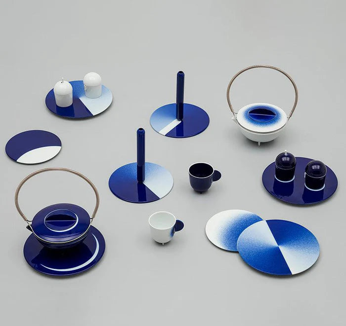 Japanese porcelain teapot, Imari Arita ware teapot, Studio Wieki Somers teapot, modern Japanese teapot, porcelain teapot with handle, designer Japanese teapot, cobalt blue teapot, lapis lazuli porcelain teapot, Japanese tea ceremony teapot, Imari porcelain tea set, Saga Prefecture porcelain, Japanese pottery collaboration, contemporary Japanese teaware, handmade porcelain teapot, luxury Japanese teapot.