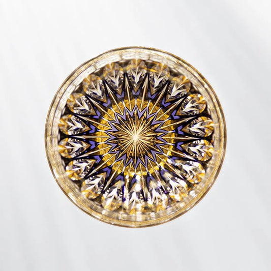 Edo Kiriko rocks glass, Hana Kagami whiskey glass, Japanese cut glass, Kagami Crystal glassware, Satoshi Nabetani Edo Kiriko, traditional Japanese whiskey glass, Japanese crystal tumbler, Edo cut glass whiskey tumbler, artisan Japanese rocks glass, handmade Japanese crystal glass, luxury whiskey glass Japan, Kasane-Irome glass, kaleidoscope cut glass, collectible Japanese drinkware, Japanese gift whiskey glass, crystal Edo Kiriko Japan