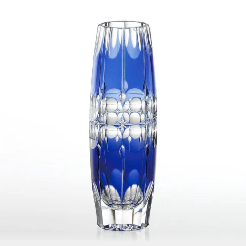 Edo Kiriko vase, Japanese crystal vase, Kagami Crystal vase, handcrafted cut glass, traditional Japanese glassware, violet crystal vase, Japanese flower vase, luxury home decor Japan, Edo cut glass vase, Japanese artisan vase, handmade crystal vase, collectible Japanese vase, purple glass vase, Ibaraki Japan crafts, Japanese giftware
