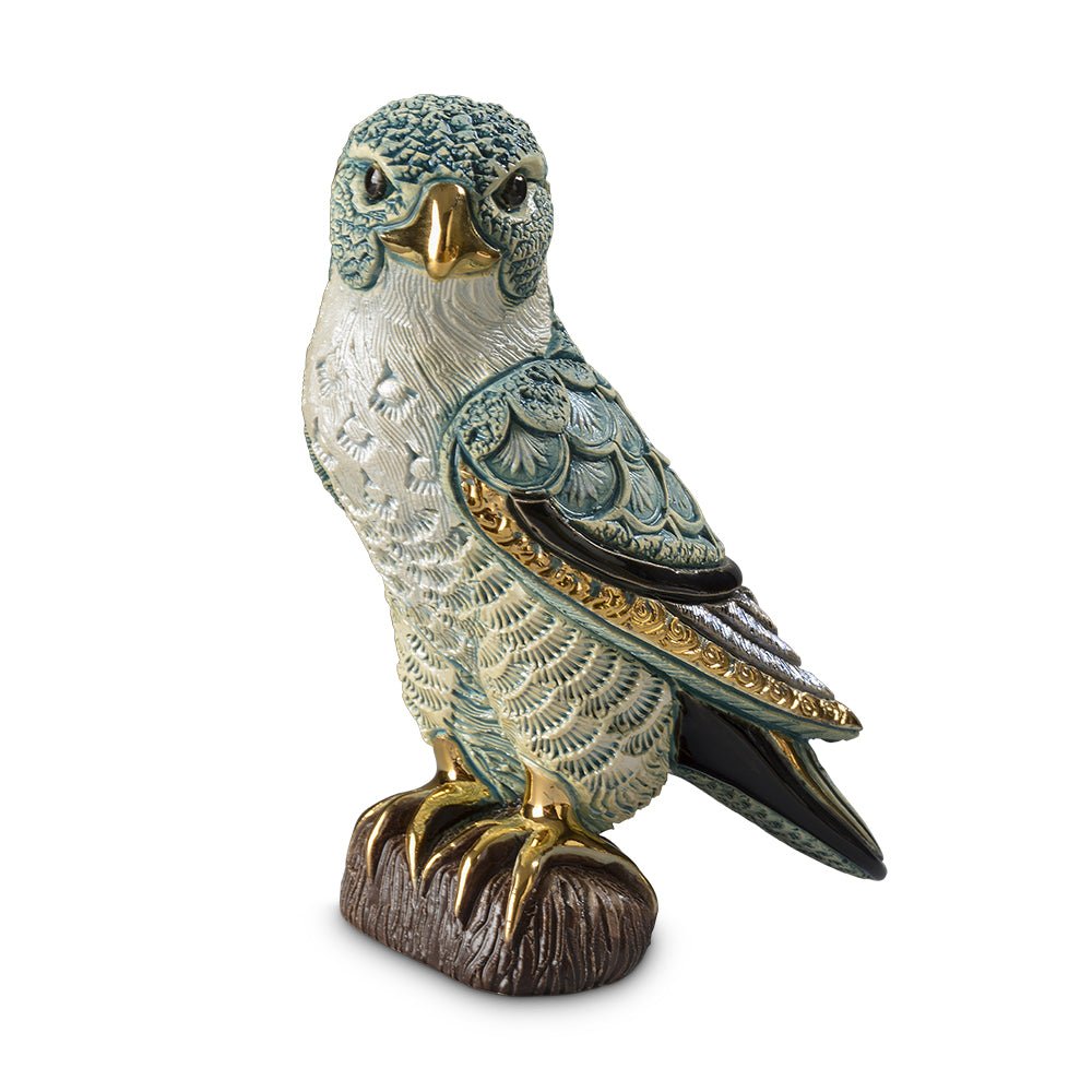Hand‑Carved Falcon Figurine Enamel. Artisan Falcon Bird Sculpture. Lifelike Falcon Gift Boxed Sculpture. Decorative Falcon Collectible Statue. Luxury Enamel Falcon Desk Ornament. Small Platinum‑Accented Falcon Art. Unique Animal Statuette Falcon. Falcon Vision Symbol Sculpture. Handcrafted Falcon Art Decoration. Heritage Style Falcon Figurine