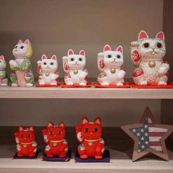 Maneki Neko silk doll, Yuzen black Maneki Neko, Nishijin-ori beckoning cat, luxury Japanese lucky cat, Kakinuma Dolls Maneki Neko, Edo Art Doll cat, Japanese prosperity charm, Swarovski crystal Maneki Neko, Japanese shop opening gift, extra-large beckoning cat ornament, handcrafted Japanese Maneki Neko, kimekomi style lucky cat, Japanese business success figurine, gold silk Maneki Neko, black floral Yuzen cat figurine, artisan Maneki Neko Japan, traditional Japanese good luck cat, handmade Japanese cultural
