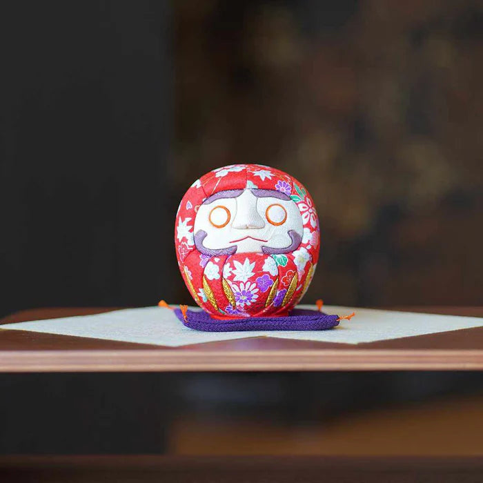 Kakinuma Dolls Edo Daruma | Nishijin & Yuzen Kimono Fabric Lucky Doll