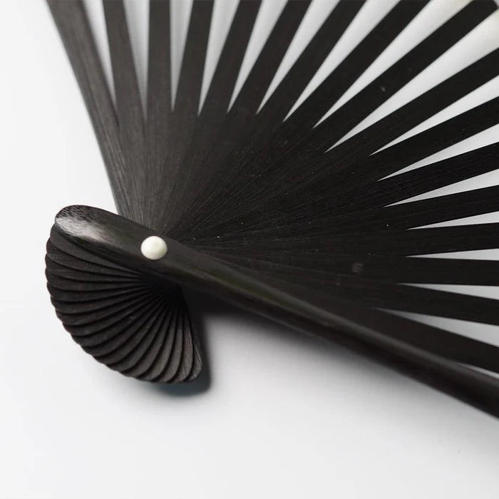 Japanese folding fan, Edo fan, Karakami fan, handmade Japanese fan, washi paper fan, moon motif fan, gold leaf Japanese fan, silver leaf Japanese fan, traditional Japanese hand fan, cultural Japanese gift, Kyoto washi fan, Japanese bamboo fan, Japanese fan with case, paulownia box fan, Japanese seasonal fan