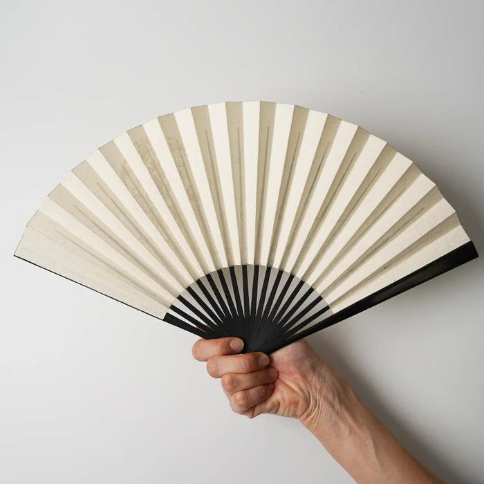 Japanese folding fan, Edo hand fan, karakami fan, washi paper fan, Japanese paper folding fan, gold leaf fan, silver leaf fan, Japanese moon fan, traditional Japanese fan, handmade Japanese fan, KEIBIFUGETSU fan, Unkindo Fukatsu fan, Kyoto folding fan, Japanese cultural gifts, collectible Japanese fan
