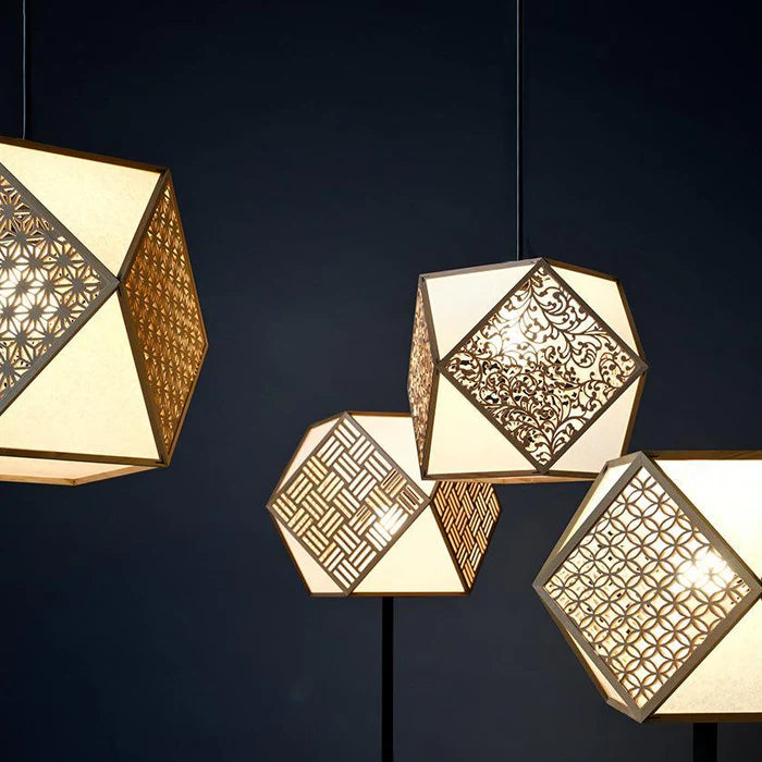 Kiriko lamp, Japanese Kiriko light, Kumiko Kiriko stand light, Japanese cube lamp, wooden Japanese lamp, Hinoki cypress lamp, Japanese lattice lamp, Kyoto handmade lamp, Murayama Mokko lamp, Kyo Sashimono lighting, Shippo pattern lamp, Asanoha hemp leaf lamp, masu square pattern lamp, arabesque Japanese lamp, Suminagashi lamp, flowing water lamp, traditional Japanese wooden lighting, handmade Japanese floor lamp, symbolic Japanese decor