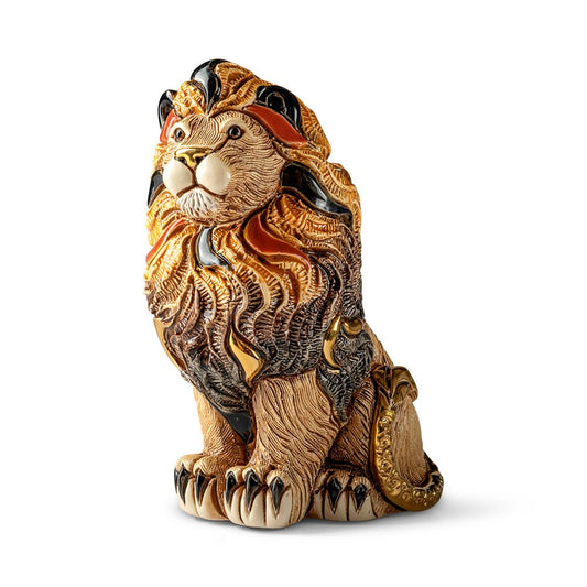 Hand‑carved wooden sculpture with enamel and metallic accents. Artisan animal figurine for home décor, office display, or shelf art. Luxury decorative sculpture made in Uruguay, small batch, collectible. Unique collector’s piece with vibrant glaze and precious metal luster. Premium gift item for those who love wildlife art and handcrafted objects
