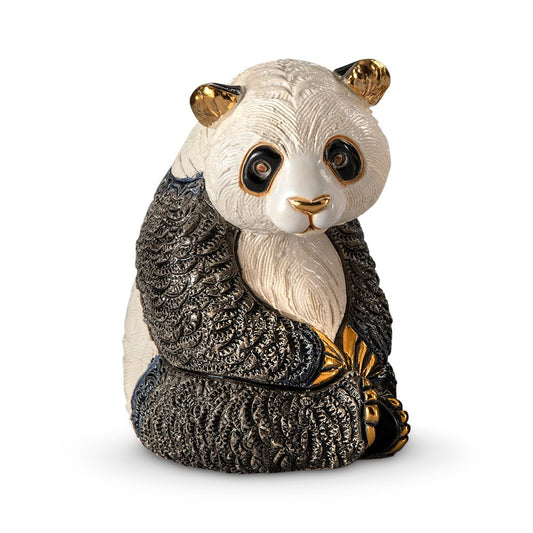 Handmade enamel panda figurine, artisan animal sculpture, miniature panda decor, luxury wildlife ornament. Handmade Enamel Panda Sculpture. Artisan Mini Panda Figurine. Hand‑Carved Panda Collectible. Luxury Animal Ceramic Ornament. Wildlife Desktop Décor Panda. Platinum‑Accented Panda Accent Piece