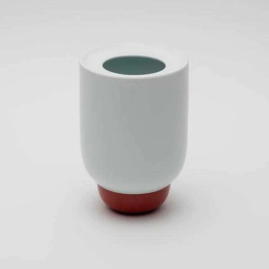 Pauline Deltour vase, Imari Arita porcelain vase, Japanese porcelain flower vase, modern Japanese vase, White Red vase, Dark Blue Celadon vase, designer porcelain vase Japan, contemporary Japanese ceramics, footed porcelain vase, Saga Prefecture pottery, handmade Japanese vase, luxury porcelain vase, Japanese design home decor, minimalist flower vase, collectible designer vase