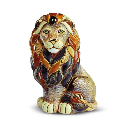 Hand‑carved wooden sculpture with enamel and metallic accents. Artisan animal figurine for home décor, office display, or shelf art. Luxury decorative sculpture made in Uruguay, small batch, collectible. Unique collector’s piece with vibrant glaze and precious metal luster. Premium gift item for those who love wildlife art and handcrafted objects