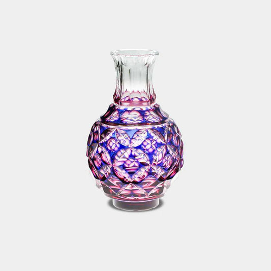 Satsuma Kiriko, Satsuma cut glass, Japanese crystal carafe, Satsuma Vidro, handmade Japanese glassware, lapis lazuli glass carafe, gold red cut glass, green cut glass, Japanese crystal set, traditional Japanese glass, Kagoshima glassware, Edo period glass technique, Japanese tableware gift, artisan cut crystal, paulownia gift box glassware, Japanese craftsmanship glass